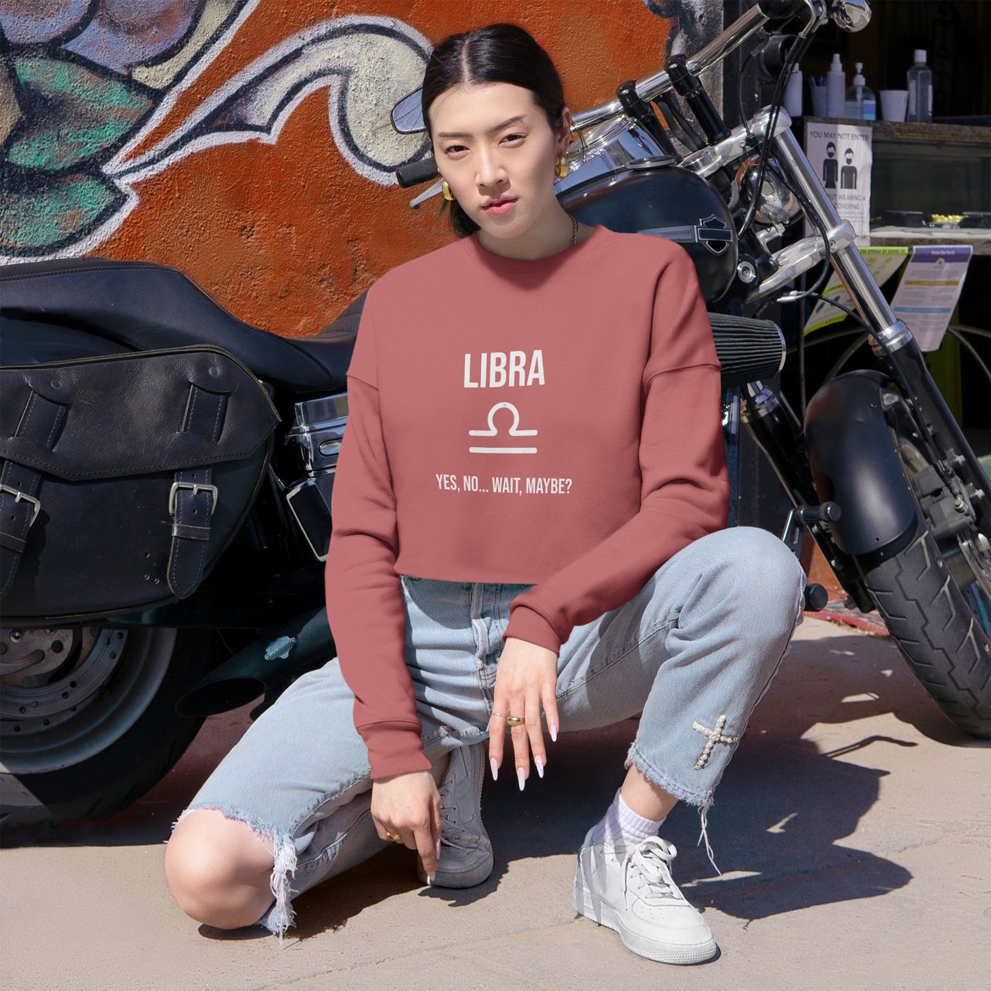 Libra Women's Cropped Sweatshirt