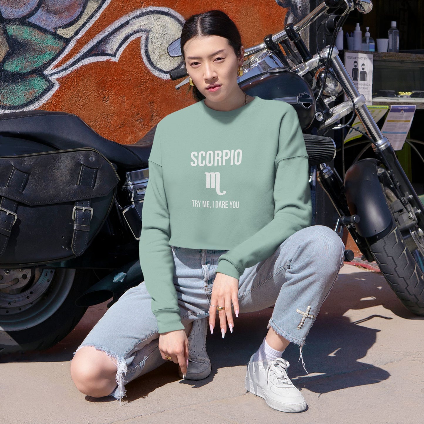 Scorpio Women's Cropped Sweatshirt