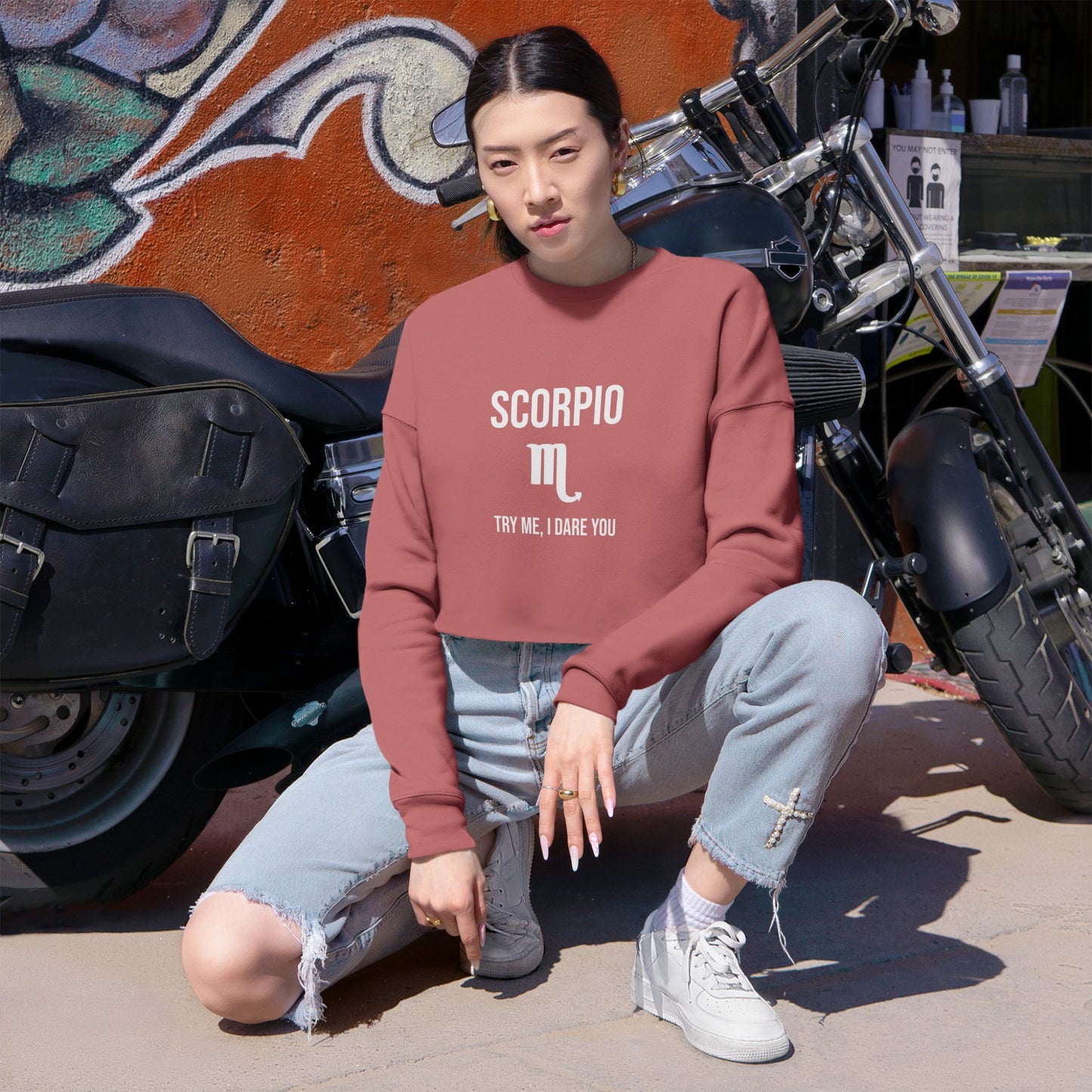 Scorpio Women's Cropped Sweatshirt